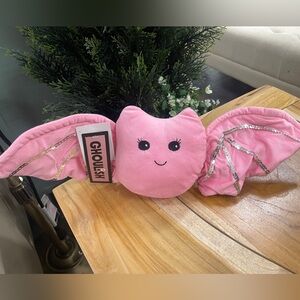 Pink Halloween Bat Sequins Poseable Plush Pillow 🩷🦇 set of Ghoulish NWT